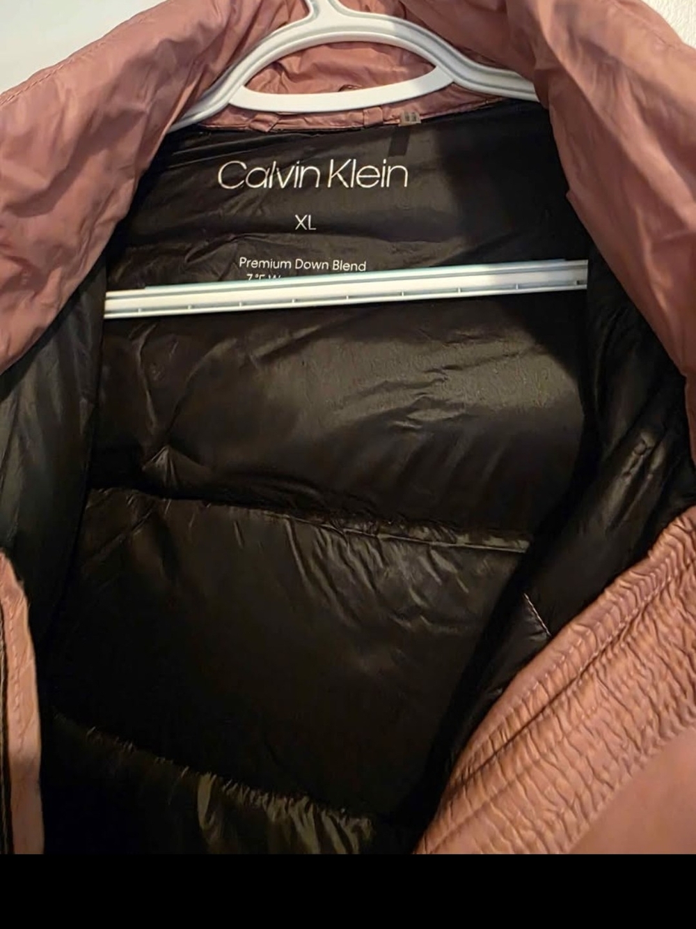 Calvin Klein Women's XL Dusty Rose Down Blend Puffer Jacket
